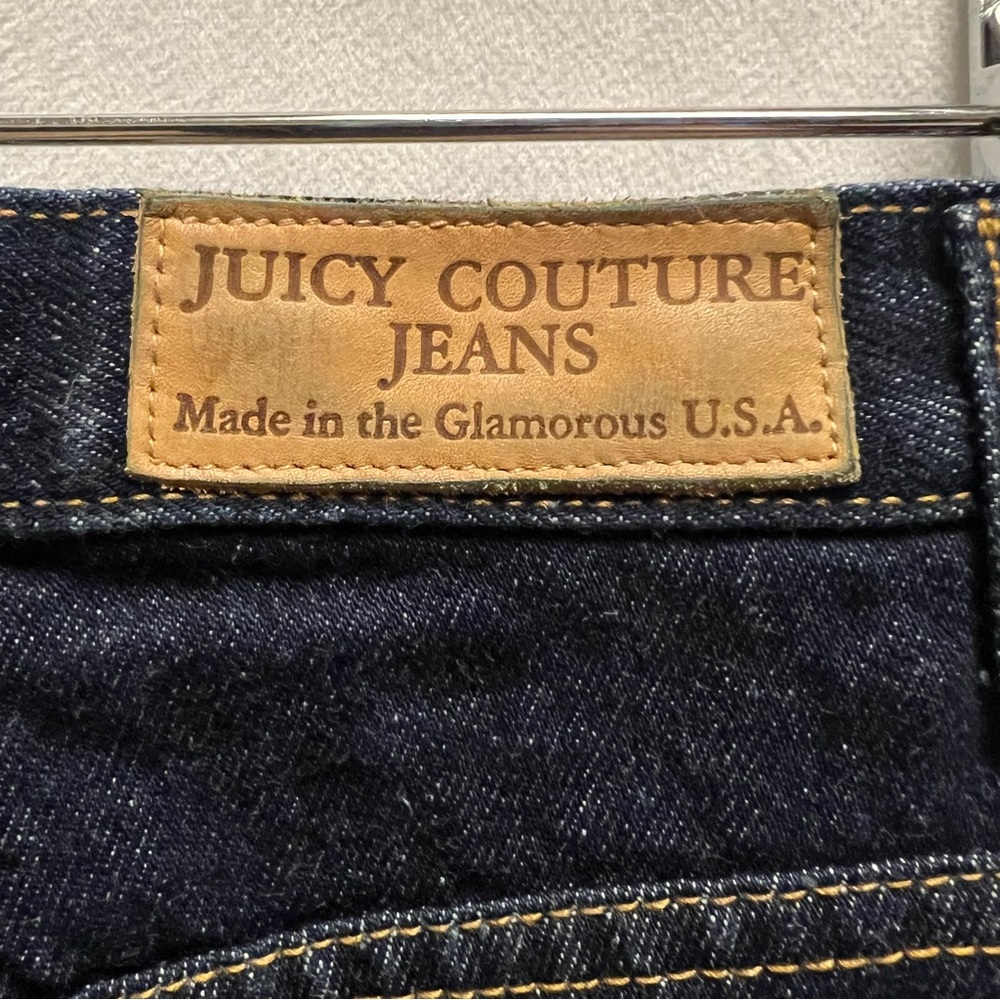 Juicy Couture Women’s Low Rise Dark Denim Boot Cut Jeans Pants - Picture 8 of 9